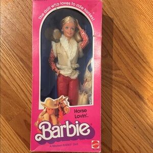 Mattel Vintage 1982 Barbie Horse Lovin' Doll with Red and White Outfit